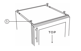 The upper unit of a linen tower, turned upside down so nail glide feet can be removed