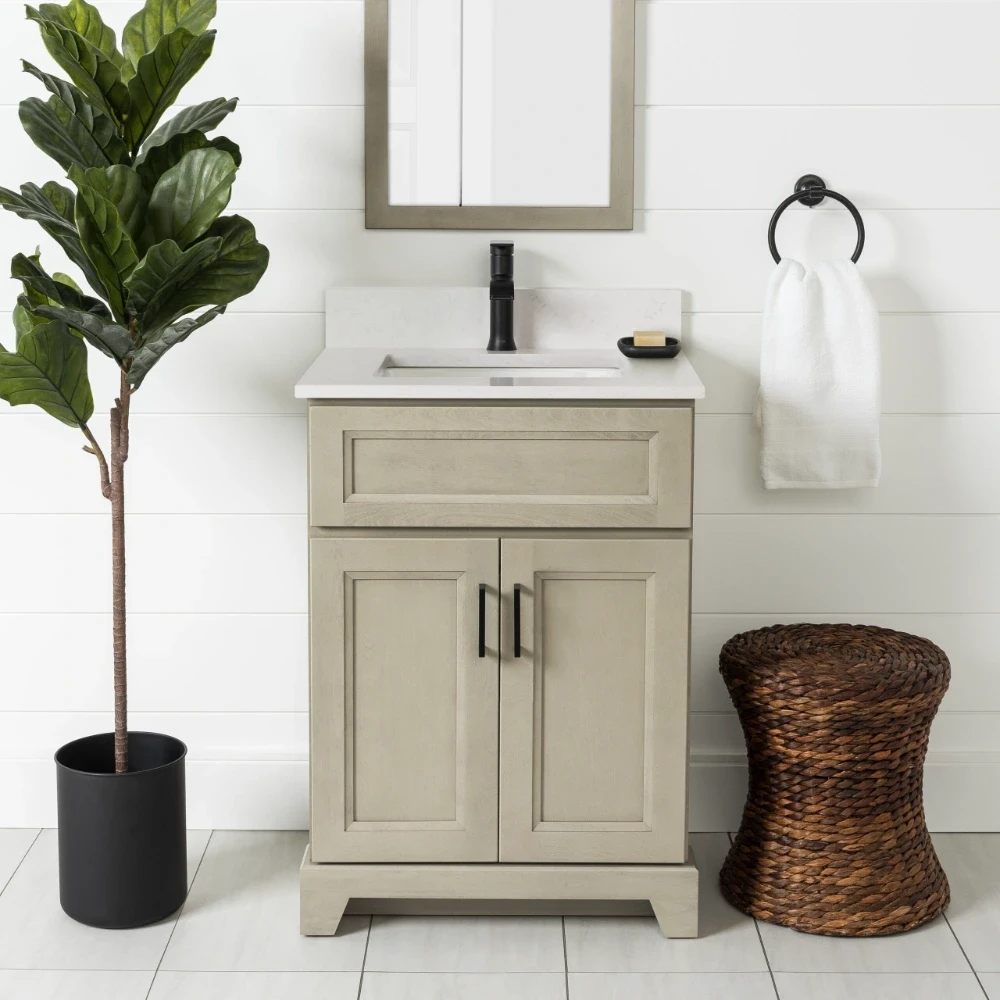 9. Maximize a Small Bathroom With a Shallow-Depth Vanity